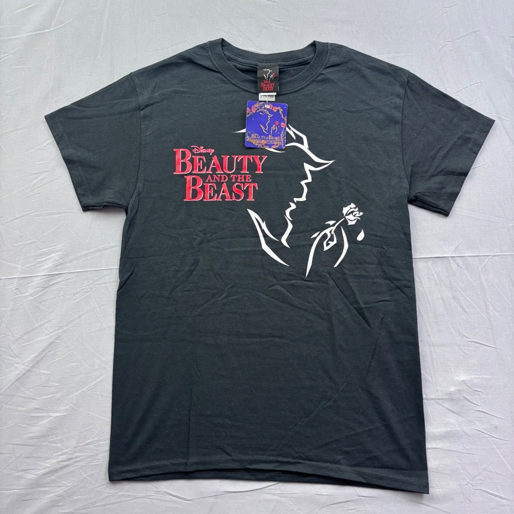 Disney Beauty and the Beast Broadway Musical Graphic T-Shirt Black Small NWT